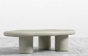 table à trois pattes blanche 