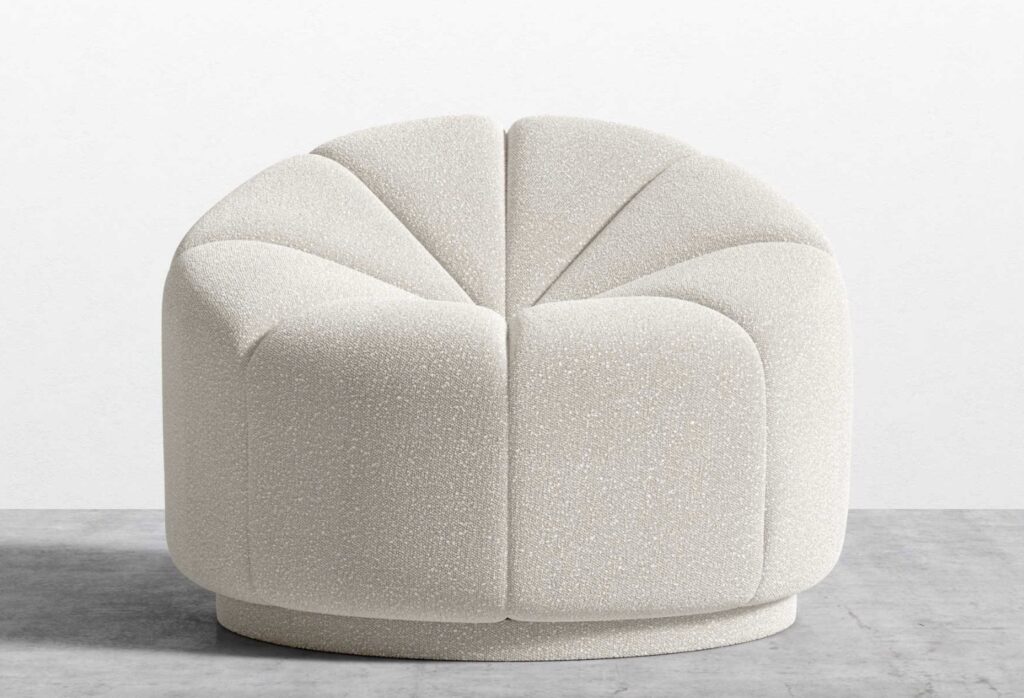 chaise blanche coquillage